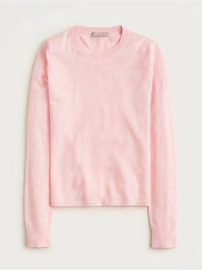 New! J. Crew Carolyn fitted crewneck sweater in merino wool
Heather Shell Pink